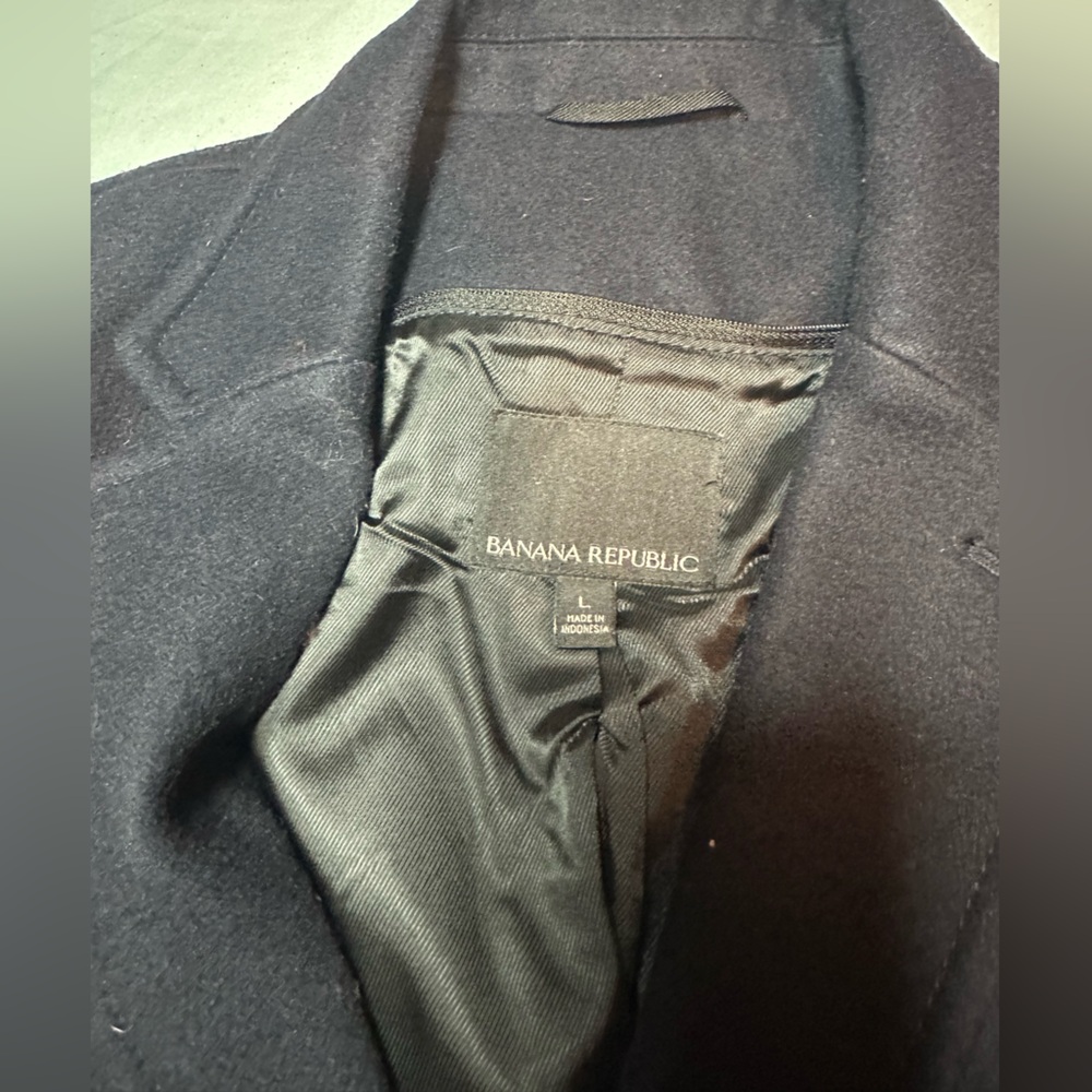 Banana Republic Navy Blue Men's Coat - Picture 5 of 14